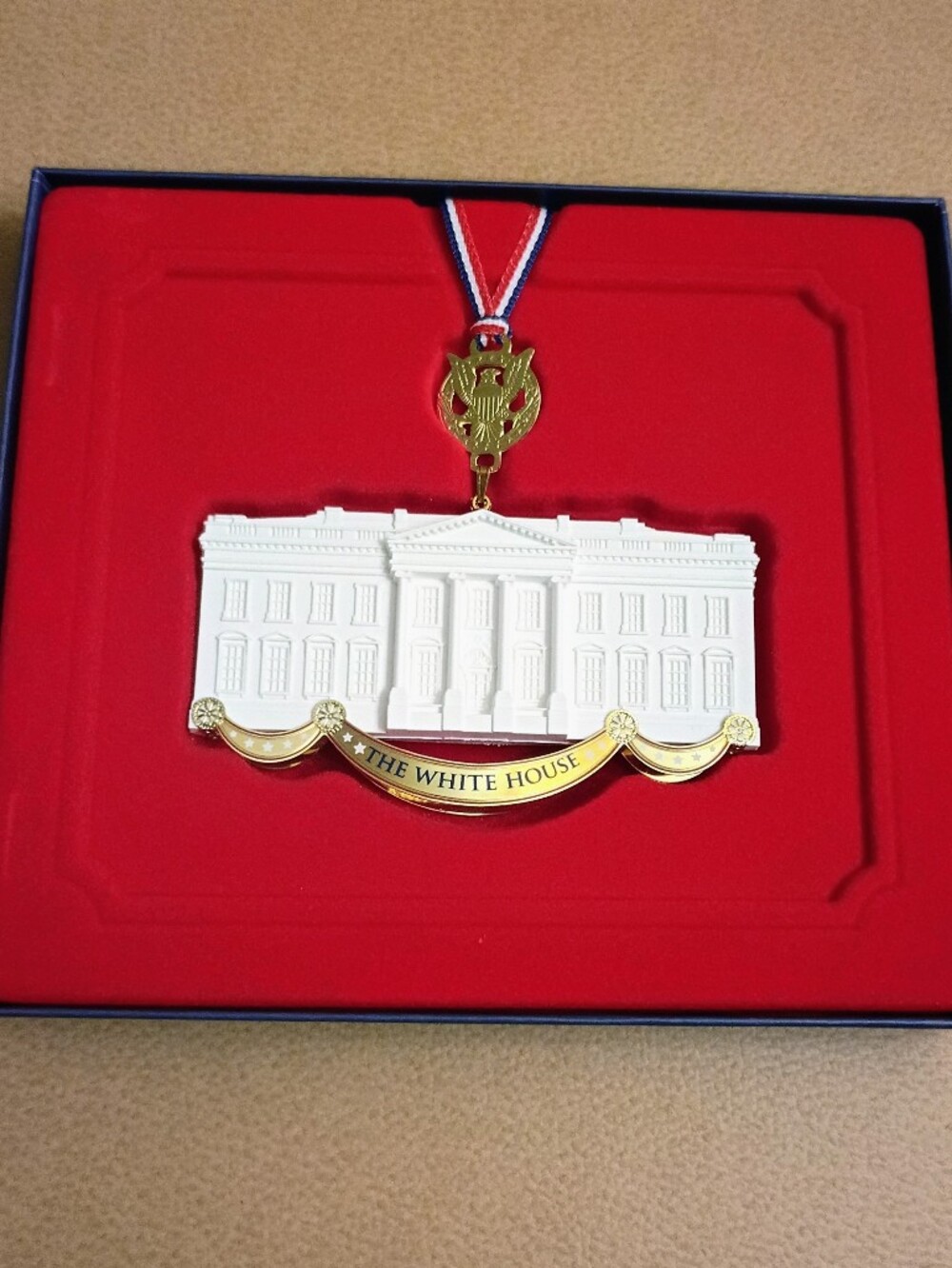 The White House Gold & White Ornament - Collector Home Accent